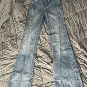 Cello Light Blue Flared High-Rise Jeans